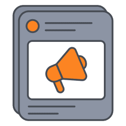 Icon representing translation services for Advertising and Marketing sector.