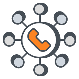 Icon representing translation services for Telecommunication and Robotics sector.