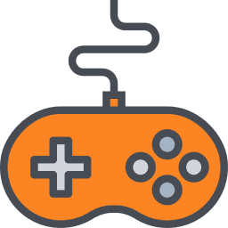 Icon representing translation services for Entertainment and Video Games.